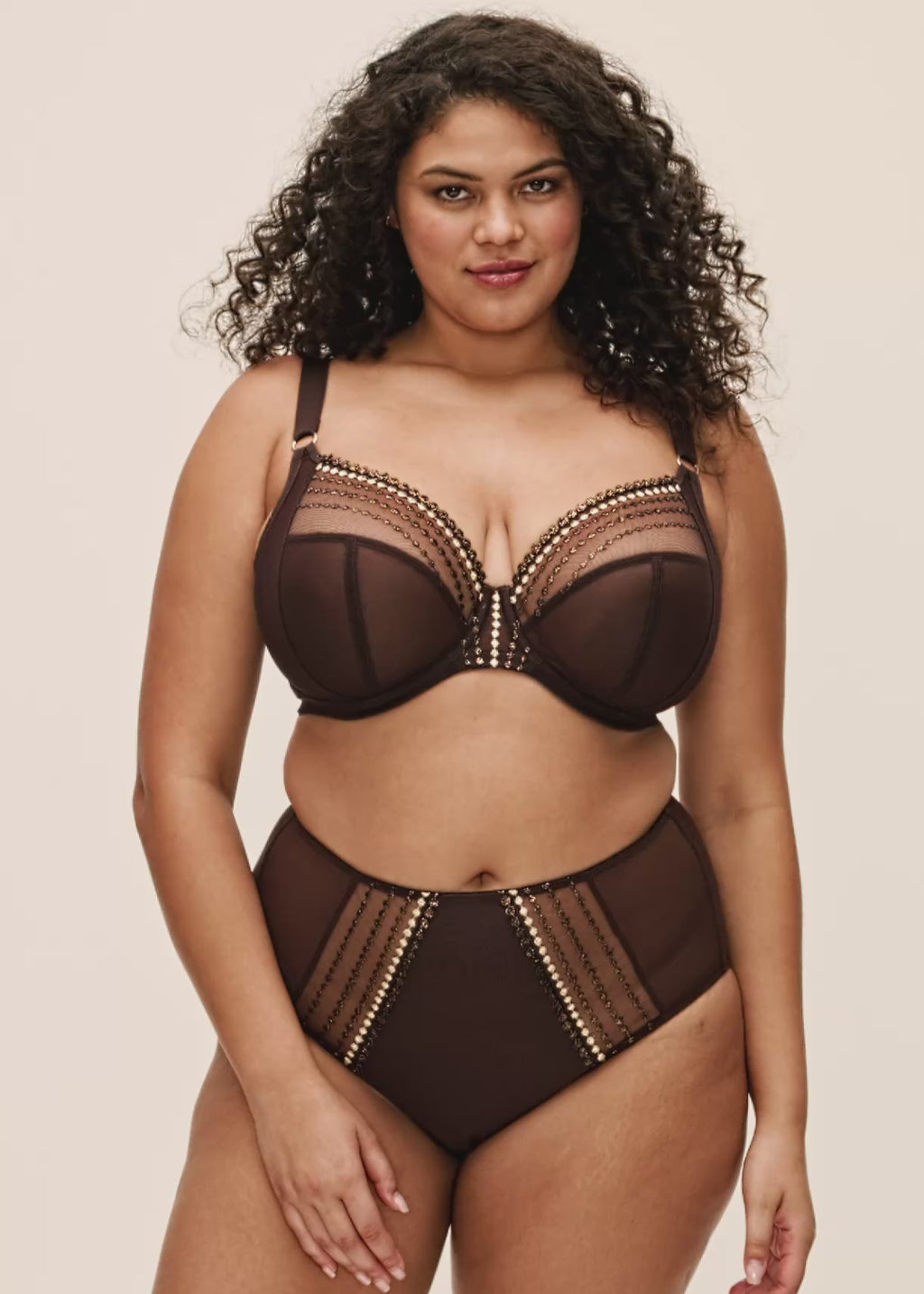 Elomi-Lingerie-Matilda-Gold-Rush-Plunge-Bra-EL8900GOR-Full-Brief-EL8906GOR-Video