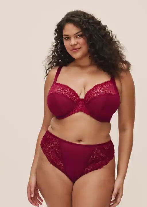 Elomi Tiernie Tibetan Red plunge bra product film
