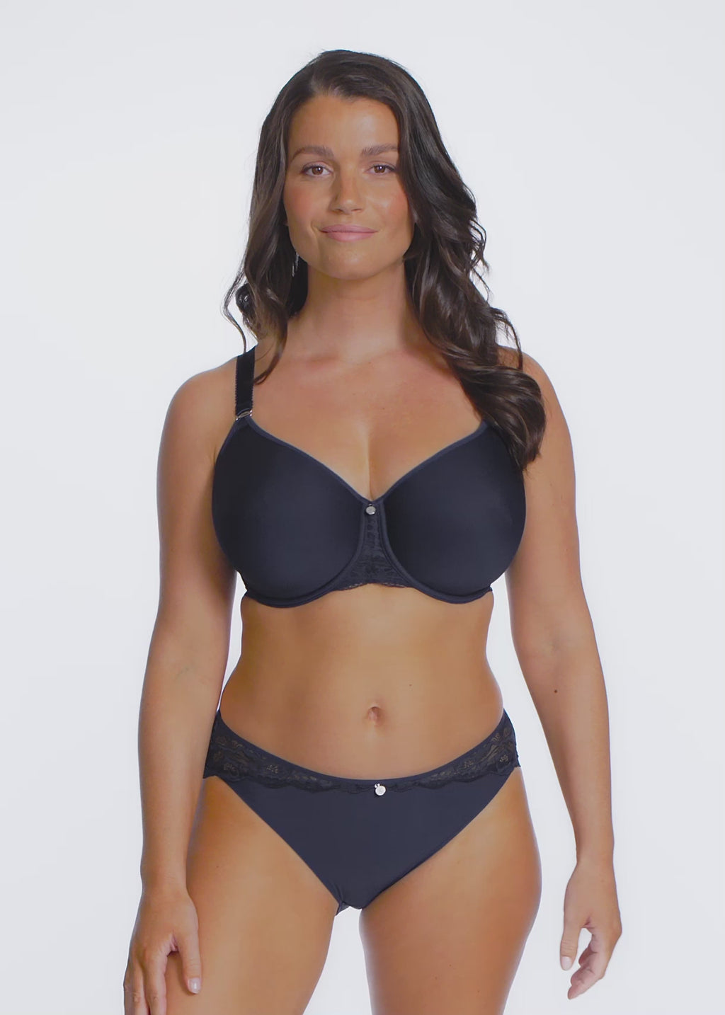 Fantasie-Lingerie-Reflect-Moulded-Spacer-Bra-Navy-Blue-FL101810NAY-Brief-FL101850NAY-Video