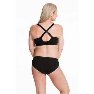 Cake-Maternity-Sugar-Candy-Black-Seamless-Wire-Free-Nursing-Bra-Racerback-Back
