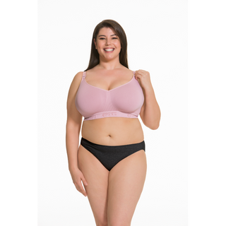 Cake-Maternity-Sugar-Candy-Pink-Seamless-Wire-Free-Nursing-Bra-Clip-Front