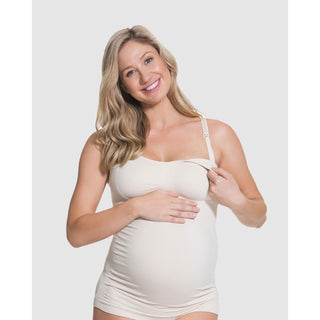 Cake-Maternity-Toffee-Beige-Nursing-Tank-Top-Clasp-40800001-Front