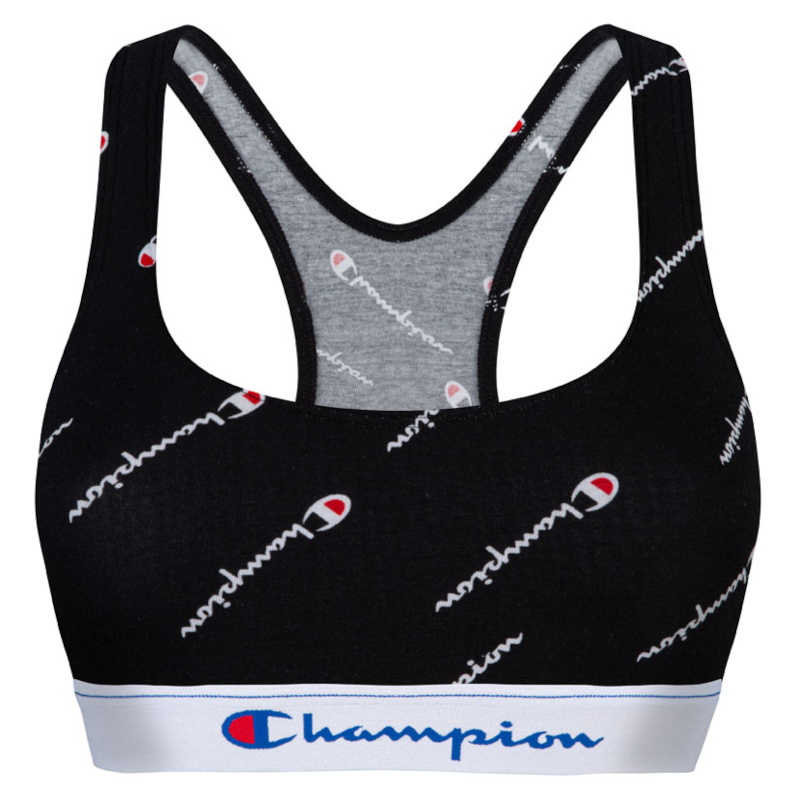 Champion Racer Top Crop Top Bra Black, Y0AB09NI