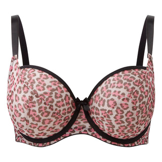 Cleo-Lingerie-Della-Pink-Leopard-Balconette-Bra-9111-Front