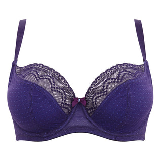 Cleo-Lingerie-Hettie-Violet-Purple-Mix-Balconette-Bra-9011-Front