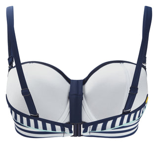 Cleo-Lucille-Strapless-Padded-Bandeau-Bikini-Nautical-Stripe-CW0063-Back