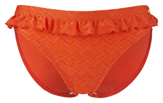 Cleo-Rita-Frilled-Bikini-Brief-Orange-CW0129-Front