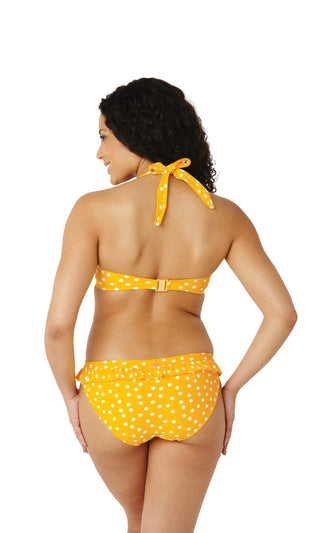Cleo-Swimwear-Betty-Yellow-Spot-Halterneck-Bikini-Top-CW0034-Frill-Brief-CW0039-Back