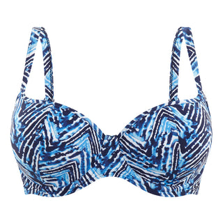 Cleo-Swimwear-Suki-Indigo-Blue-White-Balconette-Bikini-CW0205-Front