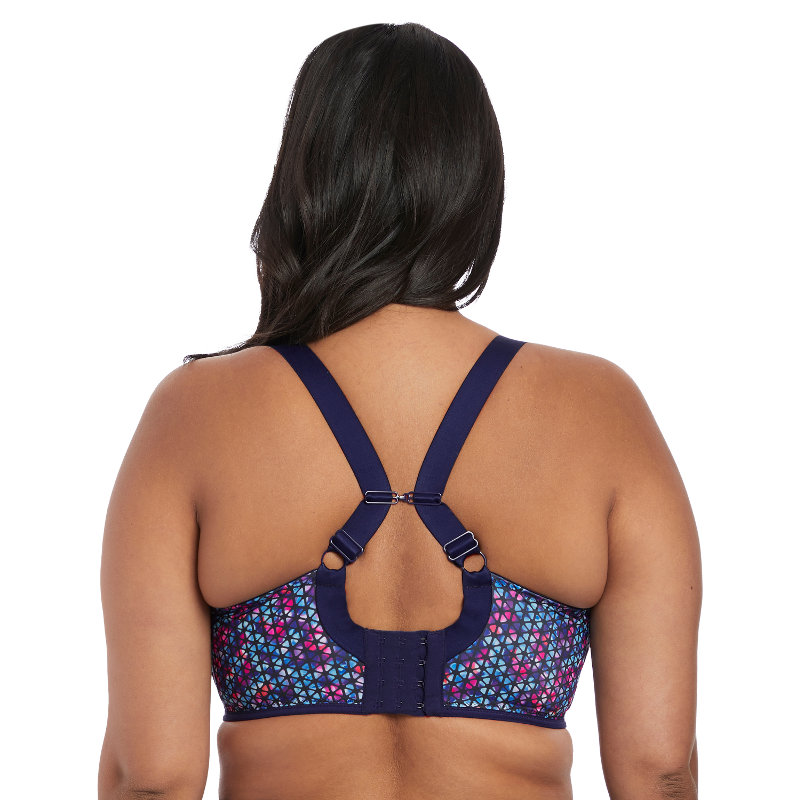 Elomi Energise J-Hook Underwire Sports Bra (8042),32H,Vintage Denim