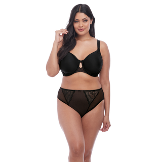 Elomi-Lingerie-Charley-Black-Bandless-Moulded-Bra-EL4383BLK-High-Leg-Brief-EL4386BLK-Front