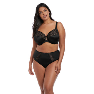 Elomi-Lingerie-Lydia-Black-Bandless-Bra-EL4390BLK-Full-Brief-EL4395BLK-Front