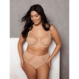 Elomi-Lingerie-Meredith-Sahara-Nude-Banded-Stretch-Bra-EL4440SAH-High-Leg-Brief-EL4445SAH-Lifestyle