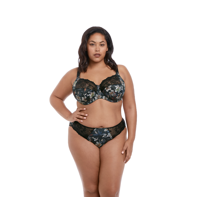 Elomi Women's Plus-Size Cate Brief, Black, Medium at  Women's  Clothing store