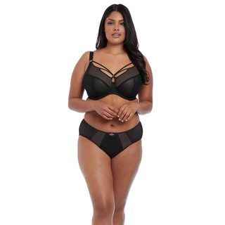 Elomi-Lingerie-Sachi-Black-Plunge-Bra-EL4350BLK-Brief-EL4355BLK-Front