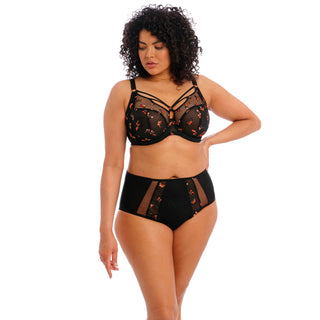 Elomi-Lingerie-Sachi-BlackButterfly-Print-Plunge-Bra-EL4353BFL-Full-Brief-EL4354BFL