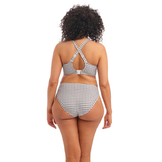 Elomi-Swim-Checkmate-Plunge-Bikini-Top-Racerback-Grey-Marl-ES800302GYL-Mid-Rise-Brief-ES800372GYL-Back