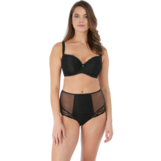 Fantasie-Lingerie-Ana-Black-Half-Cup-Bra-FL6703BLK-High-Waist-Brief-FL6708BLK-Front