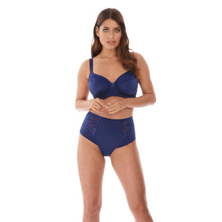 Fantasie-Lingerie-Illusion-Navy-Blue-Side-Support-Bra-FL2982NAY-High-Waist-Brief-FL2988NAY-Front