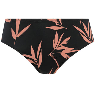 Luna Bay Mid Rise Bikini Brief Lacquered Black - Fantasie Swim