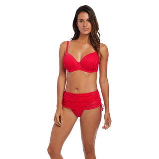 Fantasie-Swim-Marseille-Sunset-Red-Gathered-Bikini-Top-FS6681SUT-Skirted-Brief-FS6686SUT-Front