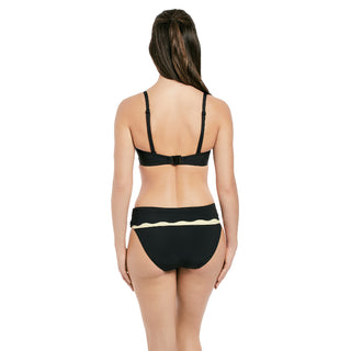 Fantasie-Swim-Sainte-Maxime-Black-Cream-Bandeau-Bikini-Top-Straps-FS6236LAC-Classic-Fold-Brief-FS6235LAC-Back