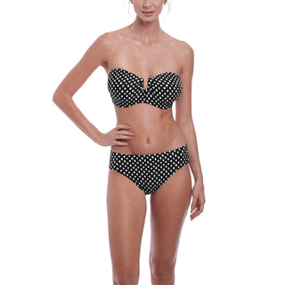 Fantasie-Swim-Santa-Monica-Bikini-Top-Multiway-Strap-Bandeau-Strapless-Black-White-FS6723BLI-Bikini-Brief-Mid-Rise-FS6725BLI