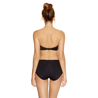 Fantasie-Swimwear-Versailles-Black-Bandeau-Bikini-Top-FS5750BLK-Gathered-Control-Short-FS5753BLK-Back