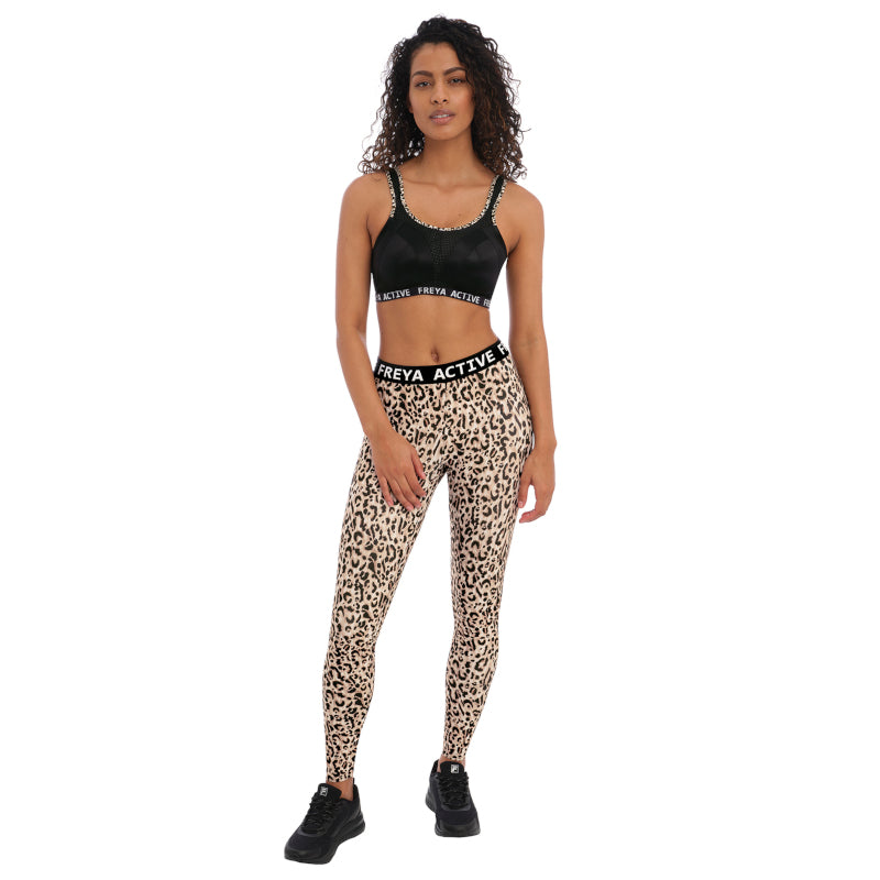 Freya Dynamic Sports Bra Non Wired Leopard Black, AC4014PUK