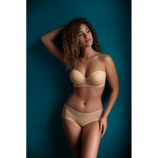 Freya-Lingerie-Cameo-Sand-Nude-Strapless-Bra-AA3163SAD-Short-AA3166SAD-Lifestyle