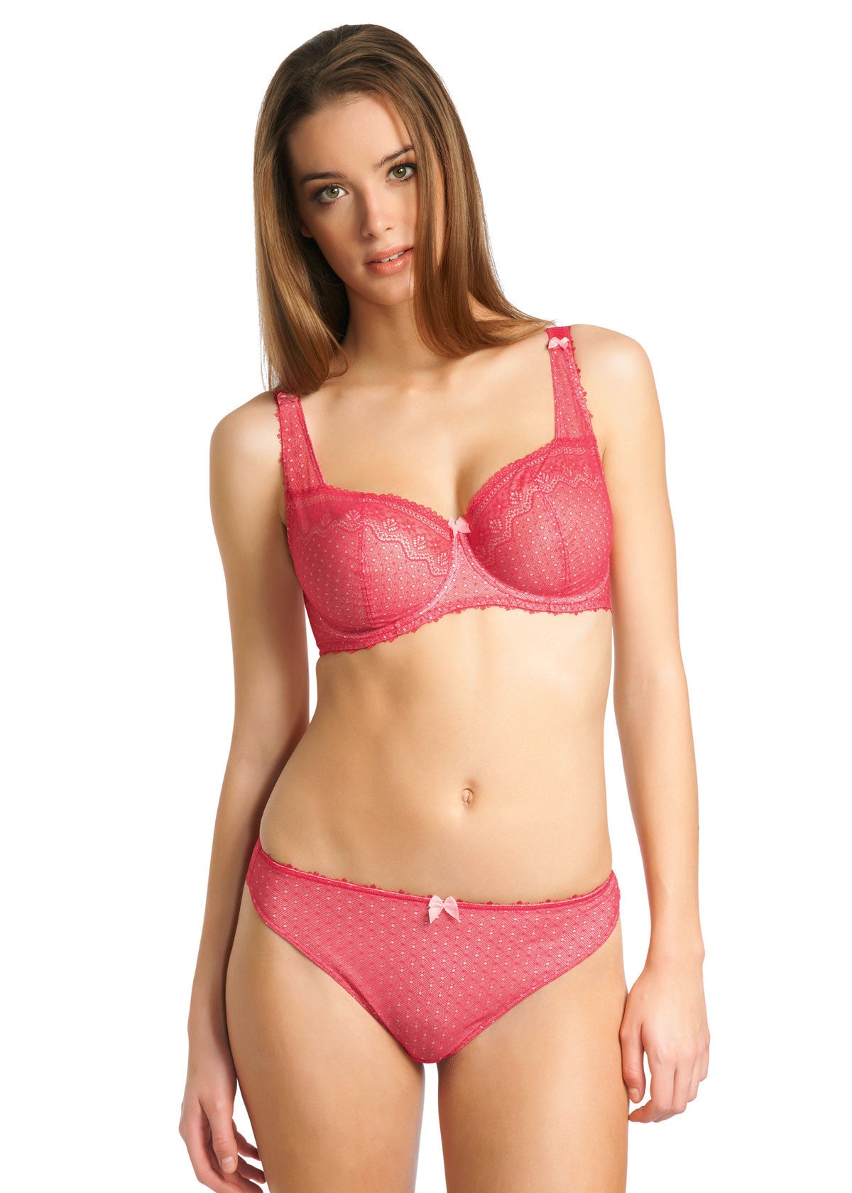 Red quarter discount cup bra