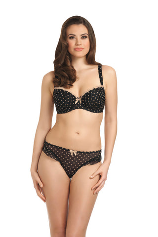 Freya-Lingerie-Patsy-Black-Padded-Half-Cup-Bra-AA1223-Thong-AA1227