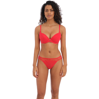 Freya-Lingerie-Signature-Padded-Plunge-Bra-Chilli-Red-AA400514CRD-Brazillian-Brief-AA400571CRD