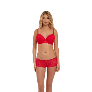 Freya-Lingerie-Soiree-Lace-Rouge-Red-Plunge-Bra-AA5013ROG-Short-AA5016ROG-Front
