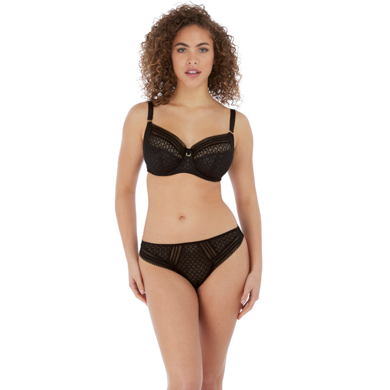 Freya Viva Lace Side Support Bra Black Noir, AA5641LNR