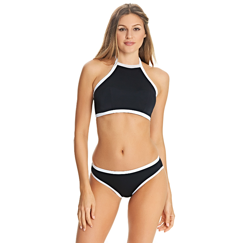 High neck halter bikini 2025 top