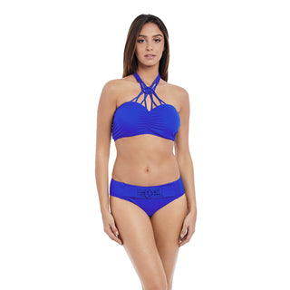 Freya-Swim-Macrame-Cobalt-Blue-Bandeau-Bikini-Top-AS4053COT-Brief-AS4057COT-Front