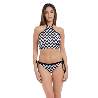 Freya-Swim-Making-Waves-Black-White-Croptini-Bikini-Top-AS2949BLK-Italian-Tie-Side-Brief-AS2951BLK-Front