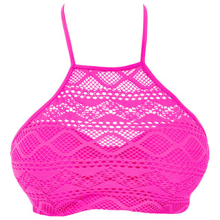 Freya-Swim-Sundance-Hot-Pink-High-Neck-Crop-Swim-Top-AS3973HOK