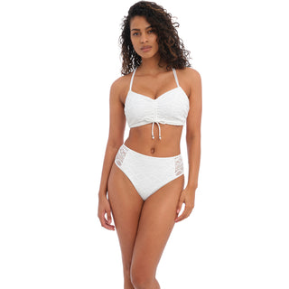 Freya-Swim-Sundance-White-Bralette-Bikini-Top-Racerback-AS4000WHE-High-Waist-Brief-AS4001WHE-Front