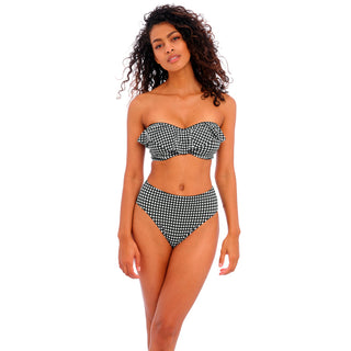Freya-Swimwear-Check-In-Monochrome-Bandeau-Bikini-Top-AS201910MOM-High-Waist-Brief-AS201978MOM