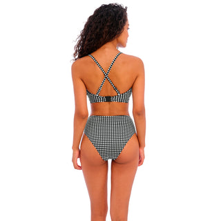 Freya-Swimwear-Check-In-Monochrome-Bandeau-Bikini-Top-Crossover-AS201910MOM-High-Waist-Brief-AS201978MOM-Back