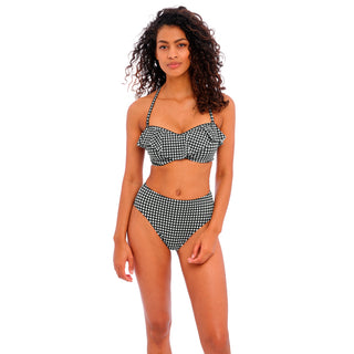 Freya-Swimwear-Check-In-Monochrome-Bandeau-Bikini-Top-Crossover-AS201910MOM-High-Waist-Brief-AS201978MOM