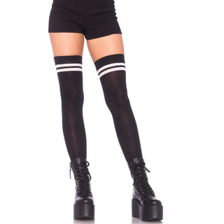 Leg-Avenue-Athletic-Stripe-Thigh-High-Leggings-Black-White-6919