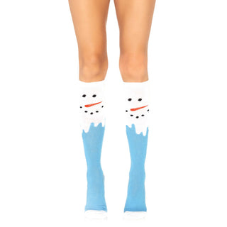 Leg-Avenue-Snowman-Knee-High-Socks-Blue-White-5612