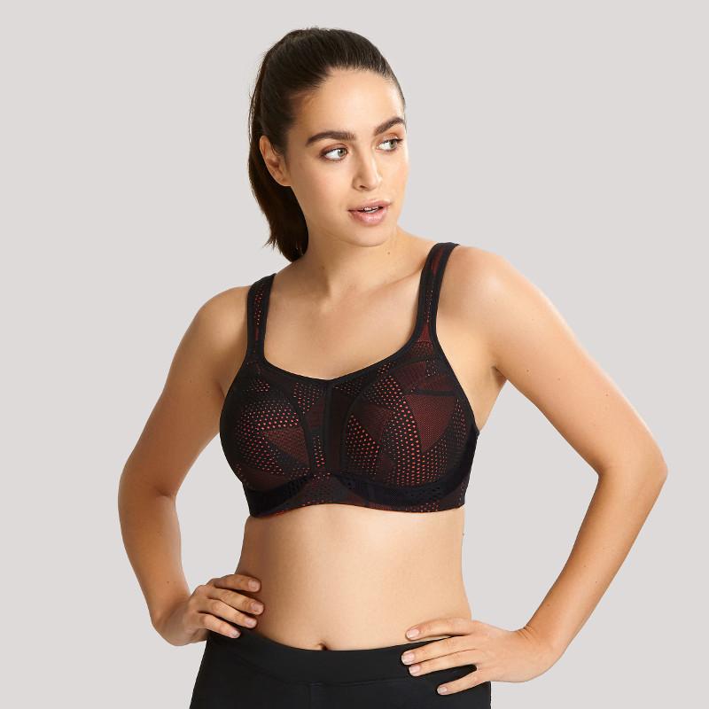 Panache Sports Bra Black White Underwired, 5021