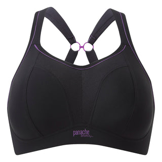 Panache-Black-Sports-Bra-Non-Wired-Racerback-7341-Front-Zoom