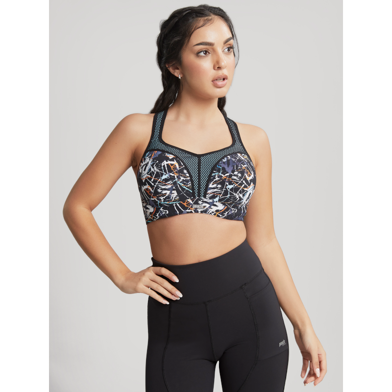 Panache Sports Bra Underwired Ink Splat Print, 5021