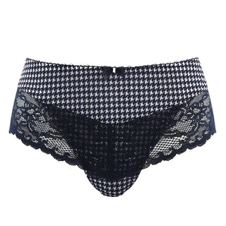 Panache-Lingerie-Jasmine-Dogtooth-Blue-Brief-Panty-6955-Front
