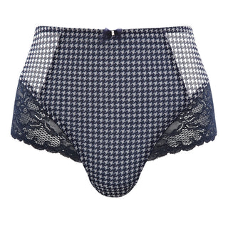 Panache-Lingerie-Jasmine-Dogtooth-Blue-Deep-Brief-6954-Front